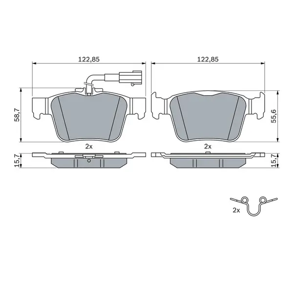 Set placute frana disc BOSCH 0 986 424 848