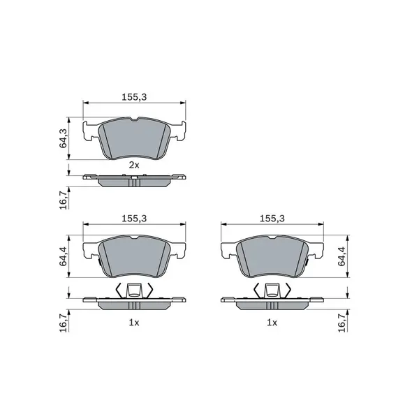 Set placute frana disc BOSCH 0 986 424 885