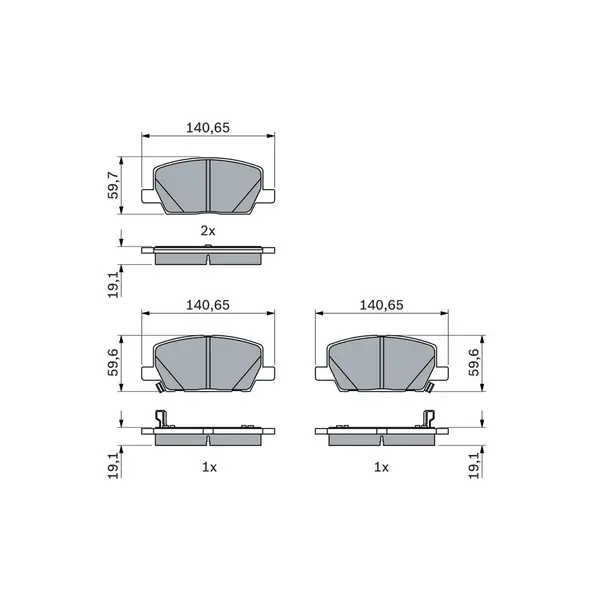 Set placute frana disc BOSCH 0 986 424 896