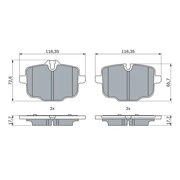 Set placute frana disc BOSCH 0 986 424 922