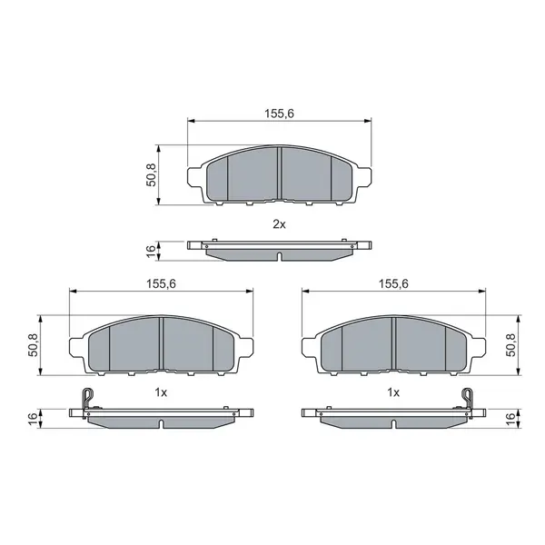 Set placute frana disc BOSCH 0 986 460 069