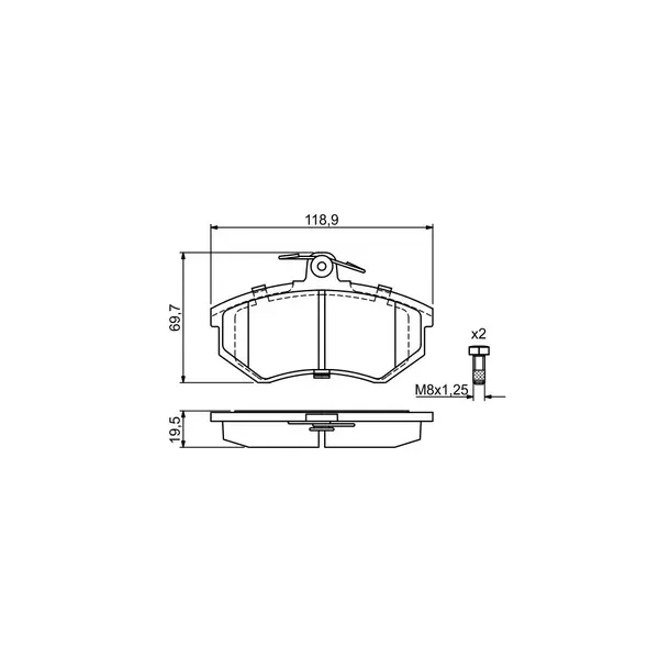 Set placute frana disc BOSCH 0 986 466 700