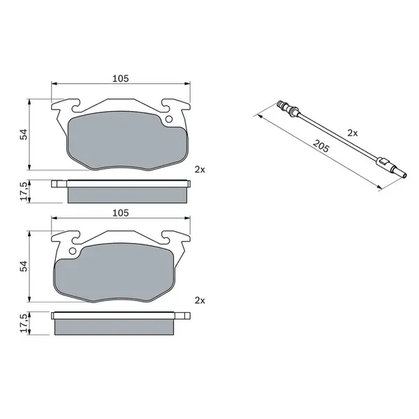 Set placute frana disc BOSCH 0 986 469 860