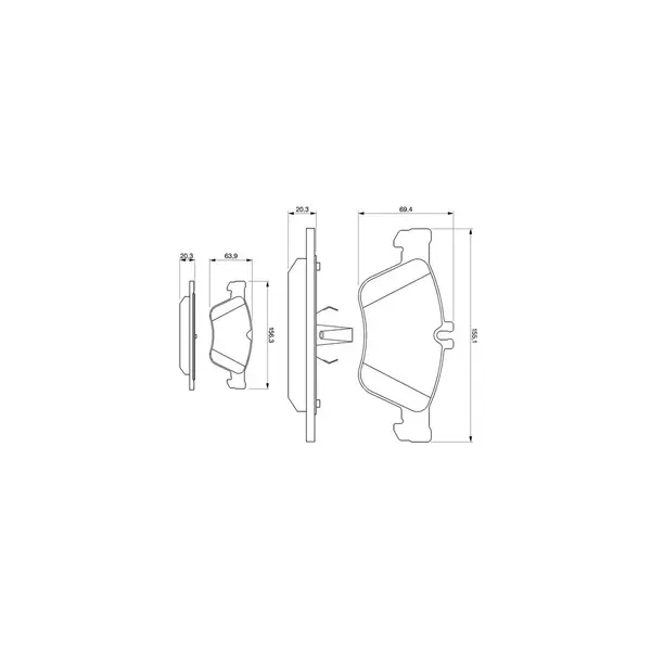 Set placute frana disc BOSCH 0 986 494 001