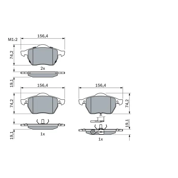 Set placute frana disc BOSCH 0 986 494 018