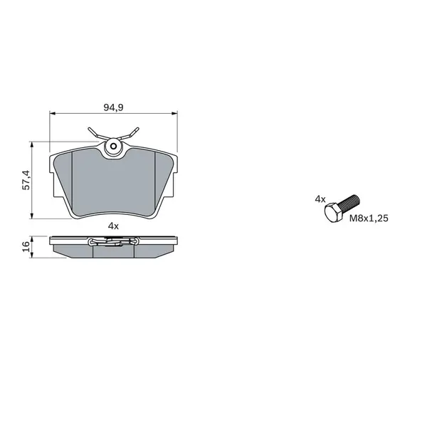 Set placute frana disc BOSCH 0 986 494 040