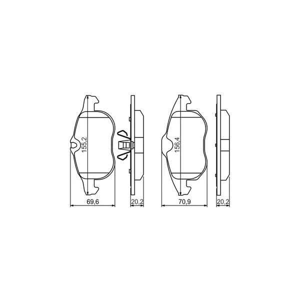 Set placute frana disc BOSCH 0 986 494 044