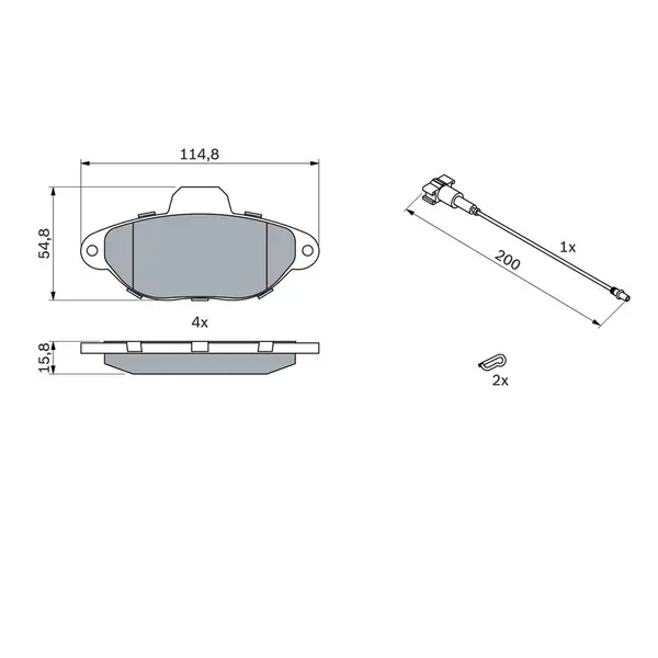 Set placute frana disc BOSCH 0 986 494 115