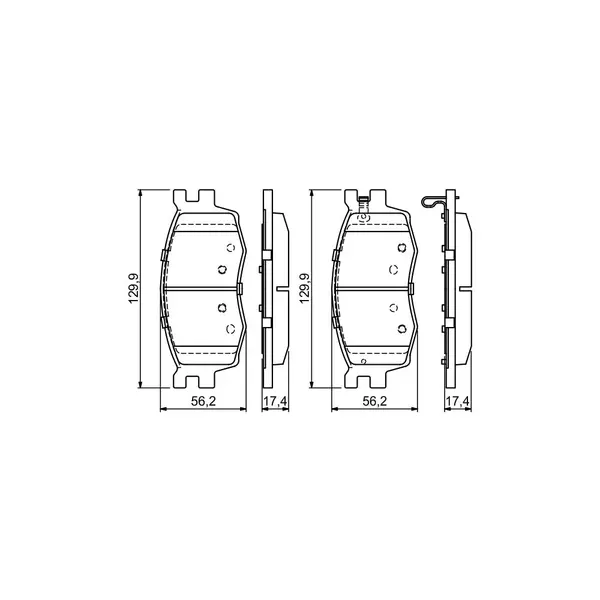 Set placute frana disc BOSCH 0 986 494 139
