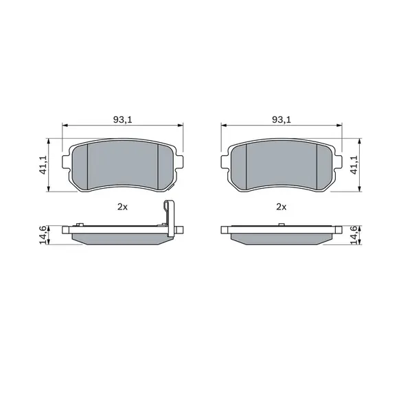 Set placute frana disc BOSCH 0 986 494 140