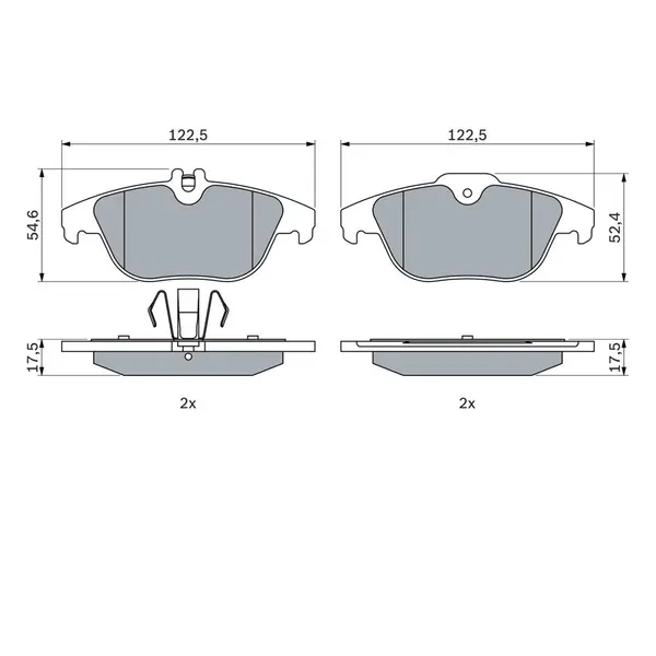 Set placute frana disc BOSCH 0 986 494 162