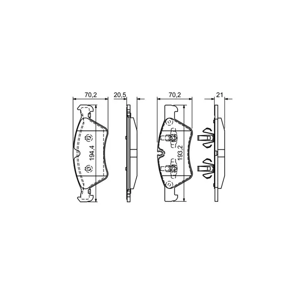 Set placute frana disc BOSCH 0 986 494 165