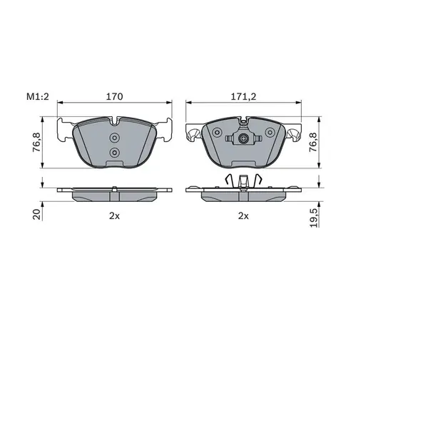Set placute frana disc BOSCH 0 986 494 191