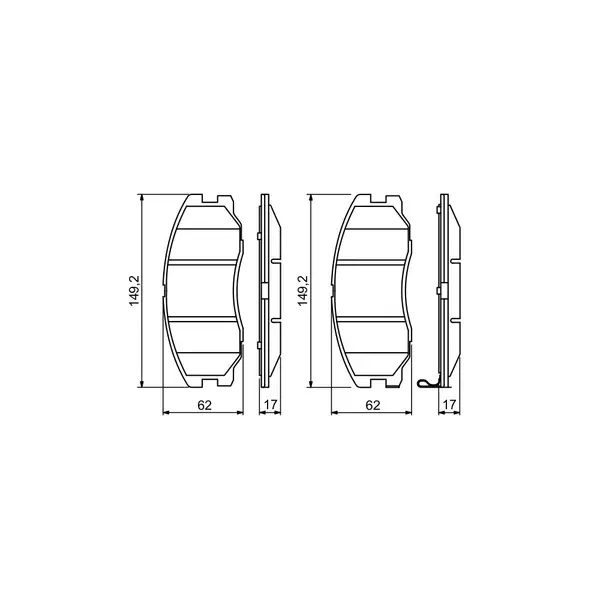 Set placute frana disc BOSCH 0 986 494 250