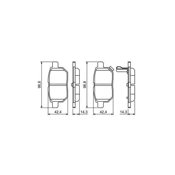 Set placute frana disc BOSCH 0 986 494 255