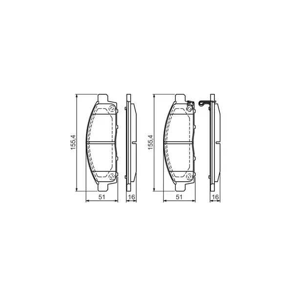 Set placute frana disc BOSCH 0 986 494 268