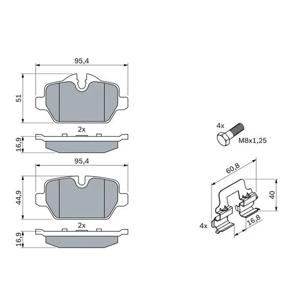 Set placute frana disc BOSCH 0 986 494 269