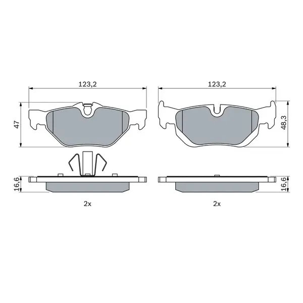 Set placute frana disc BOSCH 0 986 494 272