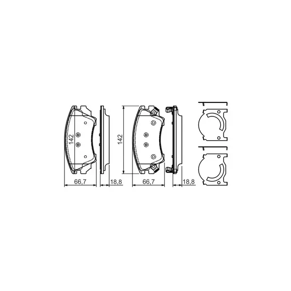 Set placute frana disc BOSCH 0 986 494 275
