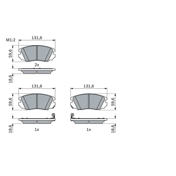 Set placute frana disc BOSCH 0 986 494 279