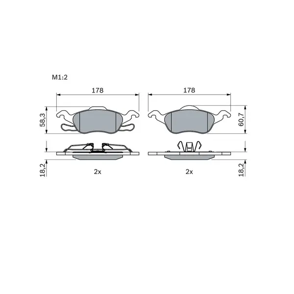 Set placute frana disc BOSCH 0 986 494 284