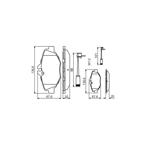 Set placute frana disc BOSCH 0 986 494 285