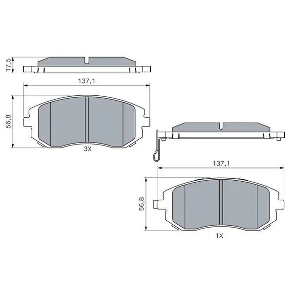 Set placute frana disc BOSCH 0 986 494 315