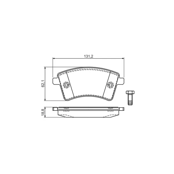 Set placute frana disc BOSCH 0 986 494 332