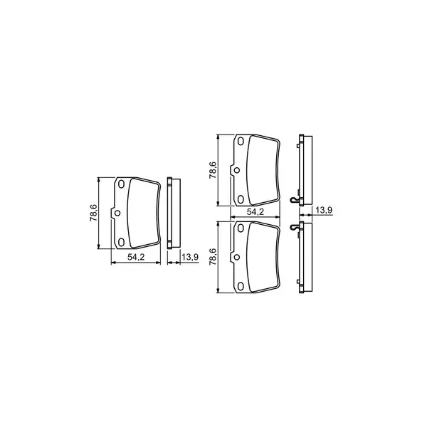 Set placute frana disc BOSCH 0 986 494 350