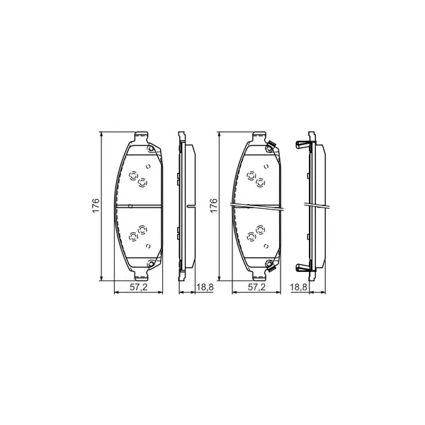 Set placute frana disc BOSCH 0 986 494 370