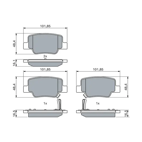 Set placute frana disc BOSCH 0 986 494 404