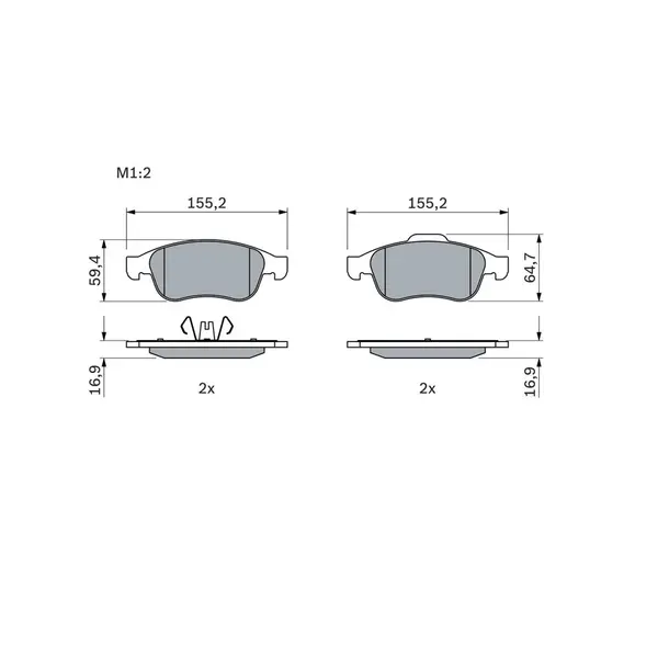 Set placute frana disc BOSCH 0 986 494 441