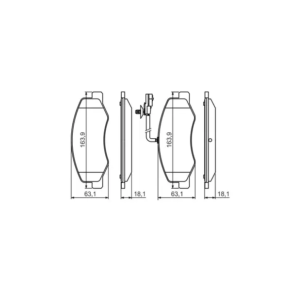 Set placute frana disc BOSCH 0 986 494 499