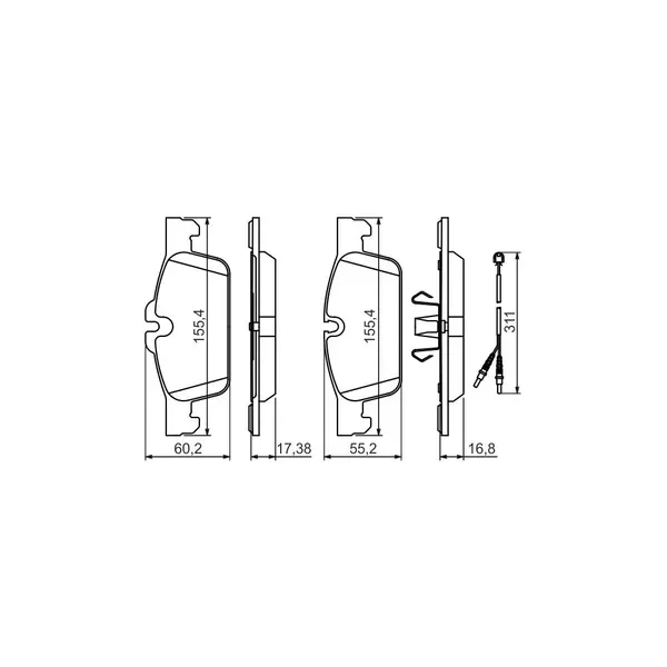 Set placute frana disc BOSCH 0 986 494 527