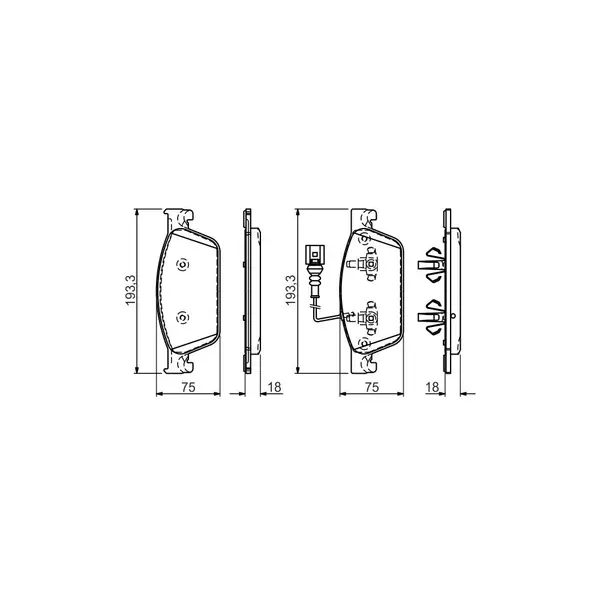 Set placute frana disc BOSCH 0 986 494 553