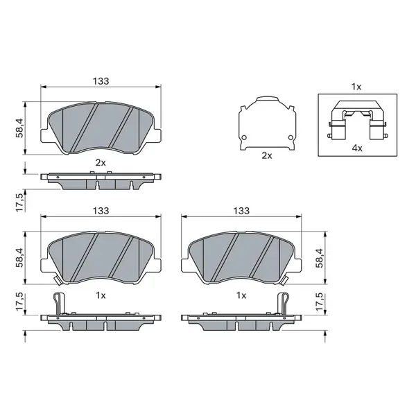 Set placute frana disc BOSCH 0 986 494 563