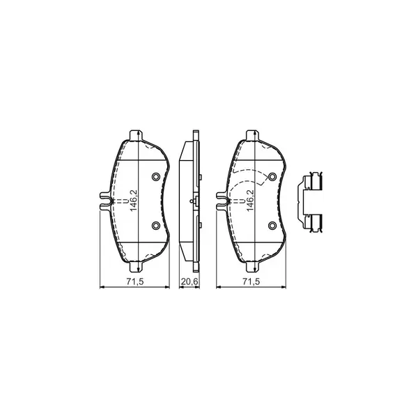 Set placute frana disc BOSCH 0 986 494 593
