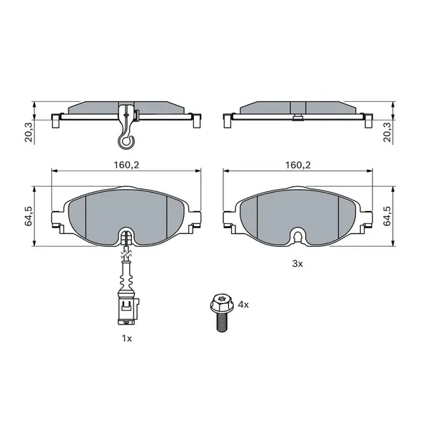 Set placute frana disc BOSCH 0 986 494 660