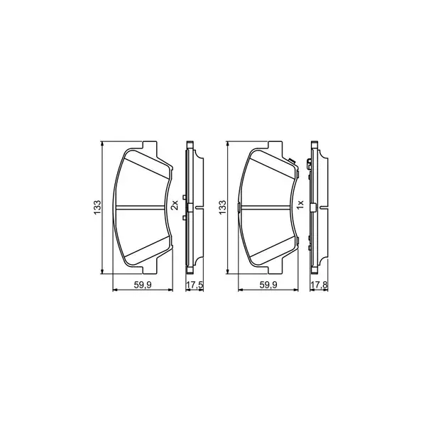 Set placute frana disc BOSCH 0 986 494 712