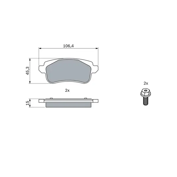 Set placute frana disc BOSCH 0 986 494 723