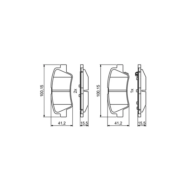 Set placute frana disc BOSCH 0 986 494 768
