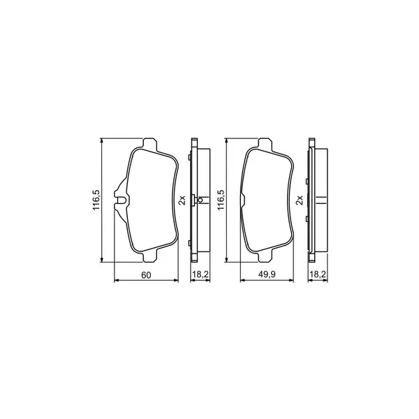 Set placute frana disc BOSCH 0 986 494 783