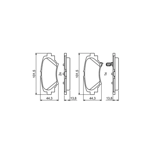 Set placute frana disc BOSCH 0 986 494 803
