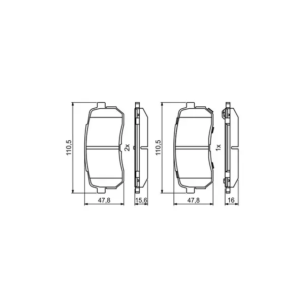 Set placute frana disc BOSCH 0 986 494 828
