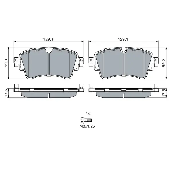 Set placute frana disc BOSCH 0 986 494 833
