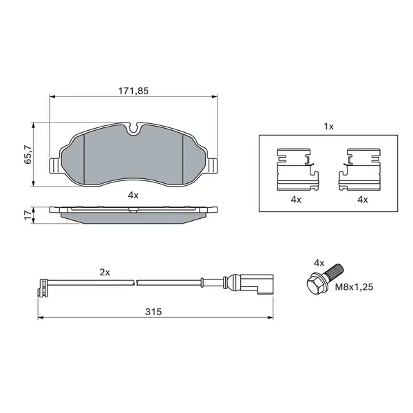 Set placute frana disc BOSCH 0 986 494 845