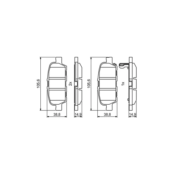 Set placute frana disc BOSCH 0 986 494 857