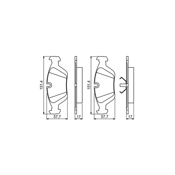 Set placute frana disc BOSCH 0 986 495 229
