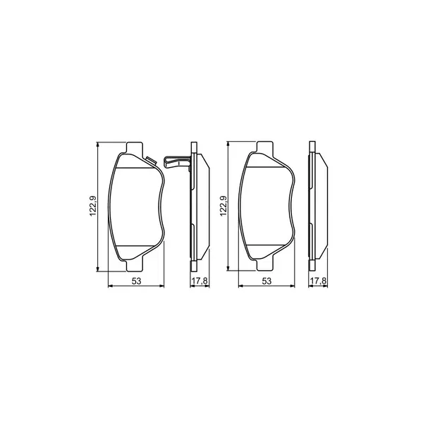 Set placute frana disc BOSCH 0 986 495 237