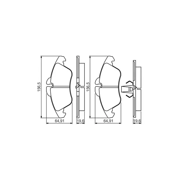 Set placute frana disc BOSCH 0 986 495 245